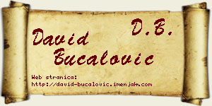 David Bucalović vizit kartica